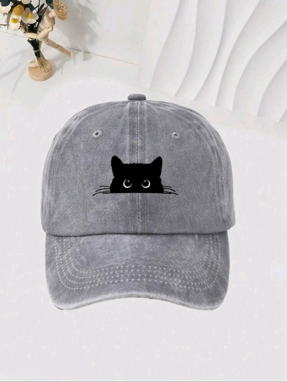 SALE ** BRAND NEW ** Grey Cat Peek Baseball Cap